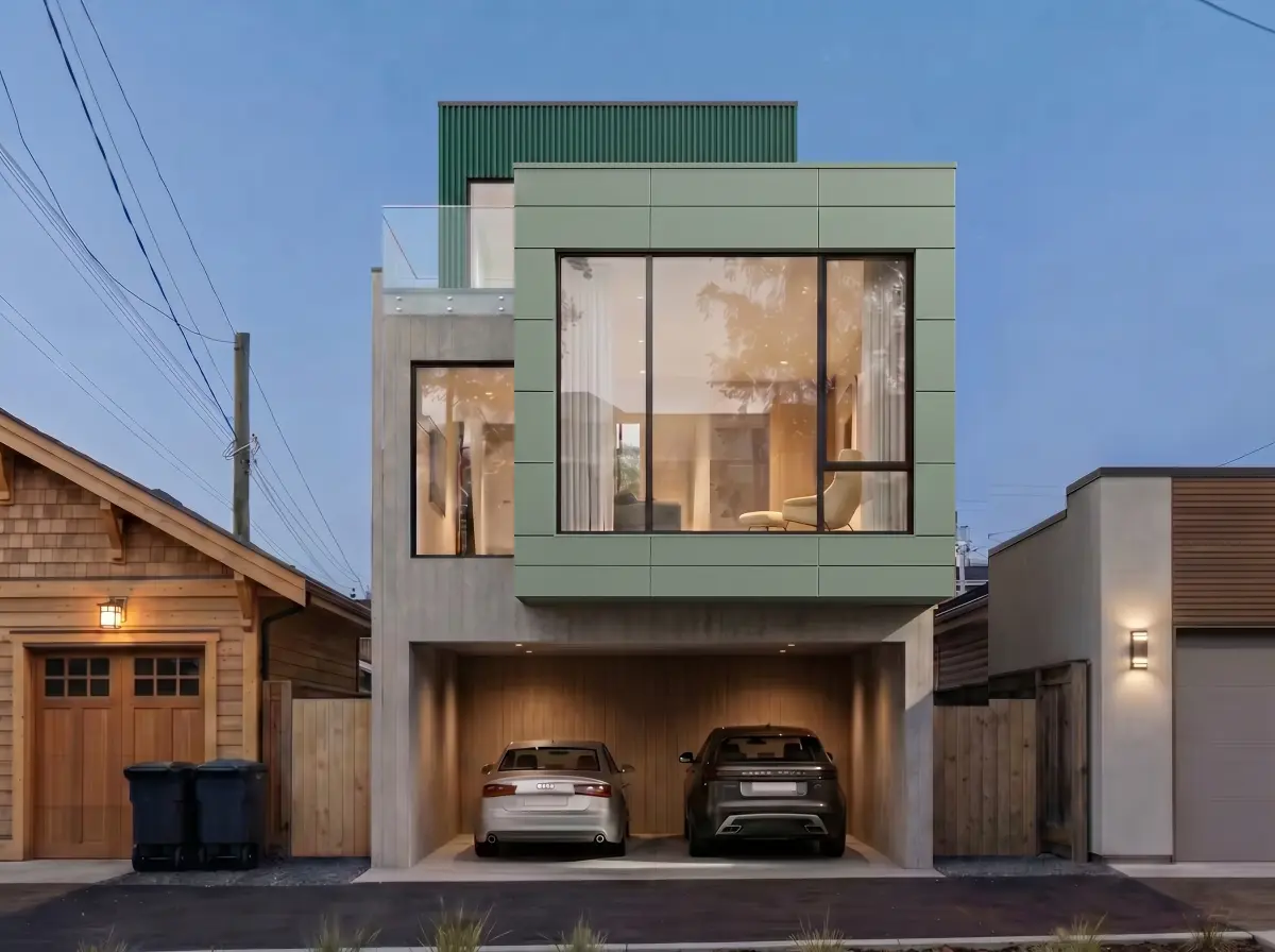 Laneway house exterior, Vancouver